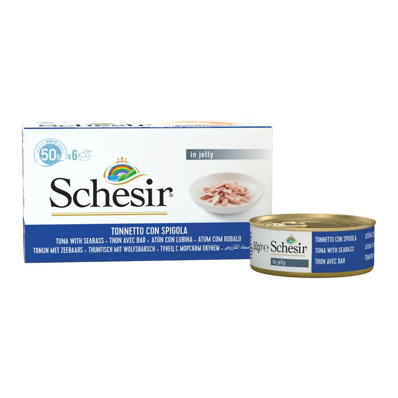 Top-Seller Schesir Thunfisch Wolfsbarsch Jelly 6x50 g